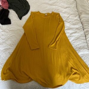 Old Navy Mustard Yellow Long Sleeve Dress